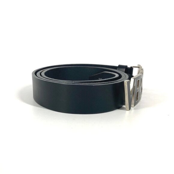 VERSACE logo Leather belt, leather belt buckle belt Leather Black main image 2